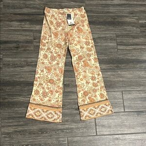 Rip Curl Kids Leggings - Floral Pattern with Orange and Cream